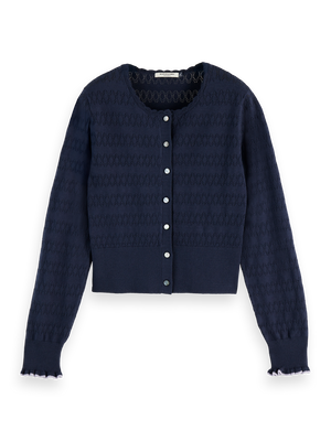 Pointelle Knitted Cardigan