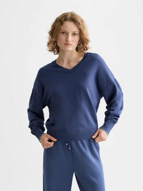 Pull décontracté à col en V
