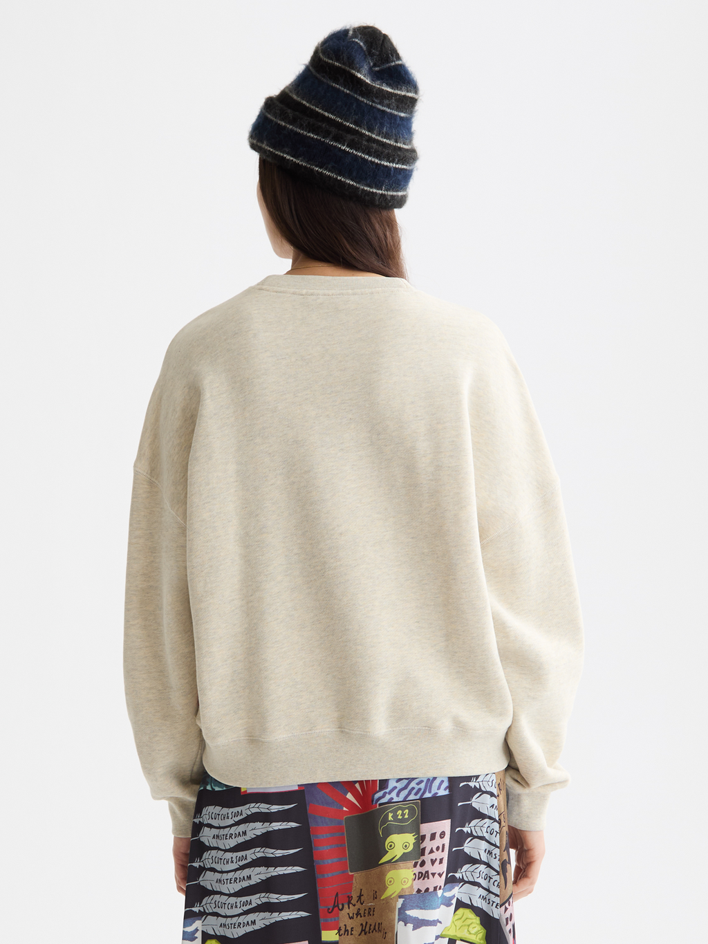 Washed Oversized Fit Sweatshirt With Graphic