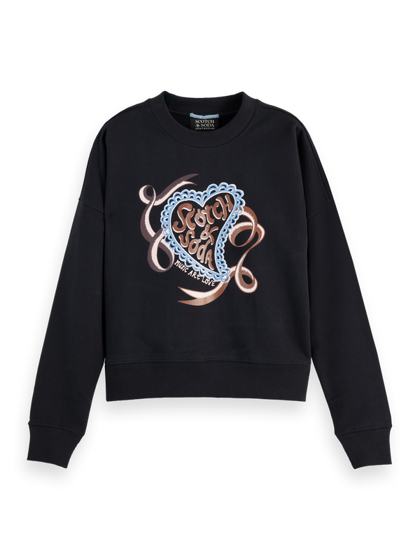 Chest artwork relaxed sweatshirt