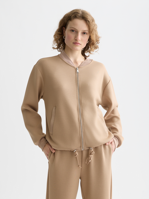 Blouson style bomber en jersey modal