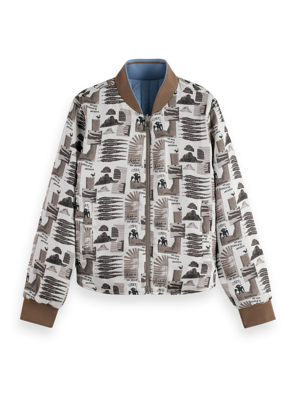 Reversible Printed And Quilted Bomber