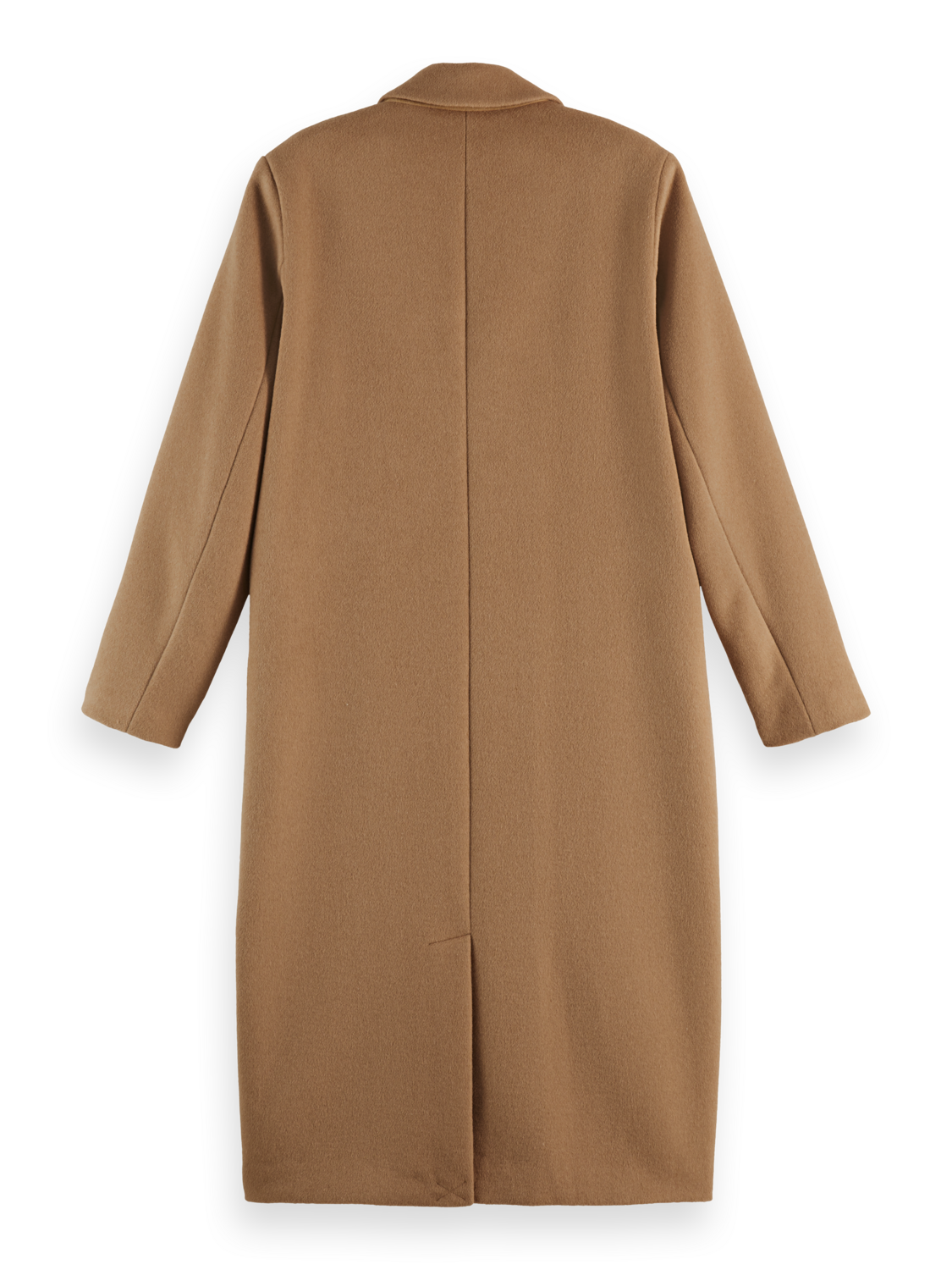 Double Breasted Tailored Wool Blend Coat