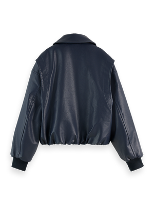 blouson aviateur en similicuir