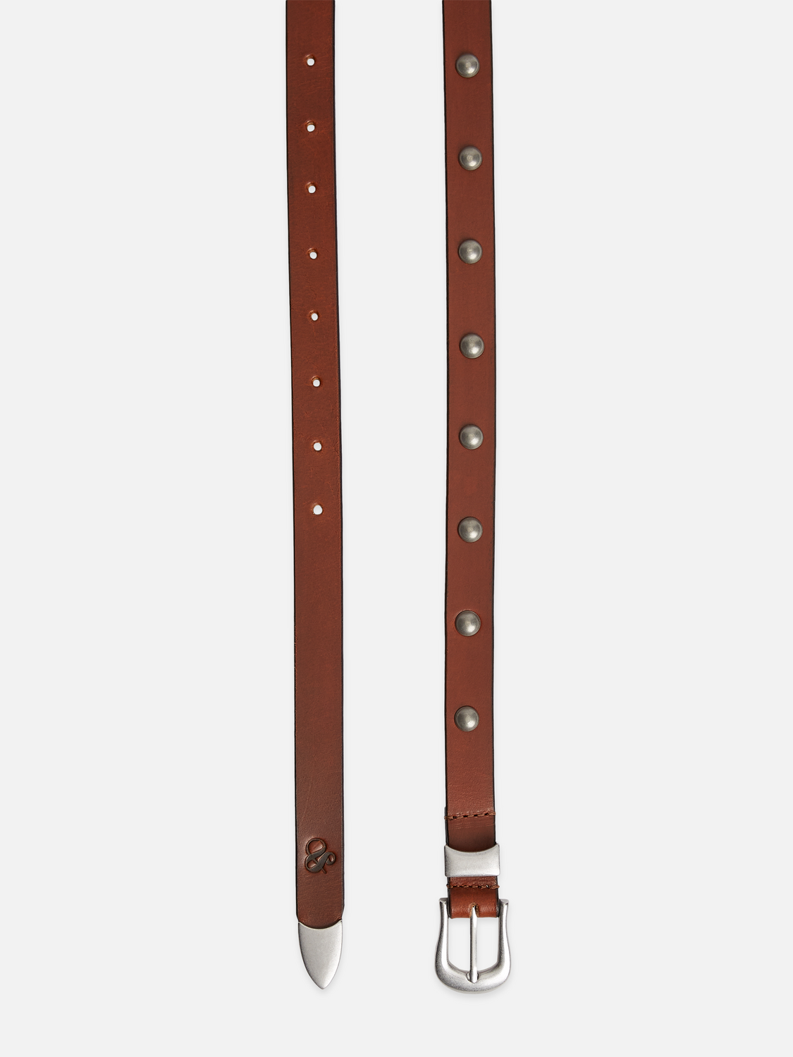 Ceinture en cuir cloutée