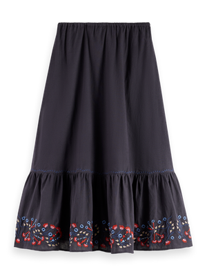 Embroidered Maxi Skirt