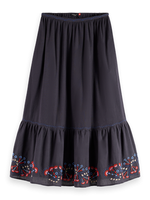 Embroidered Maxi Skirt