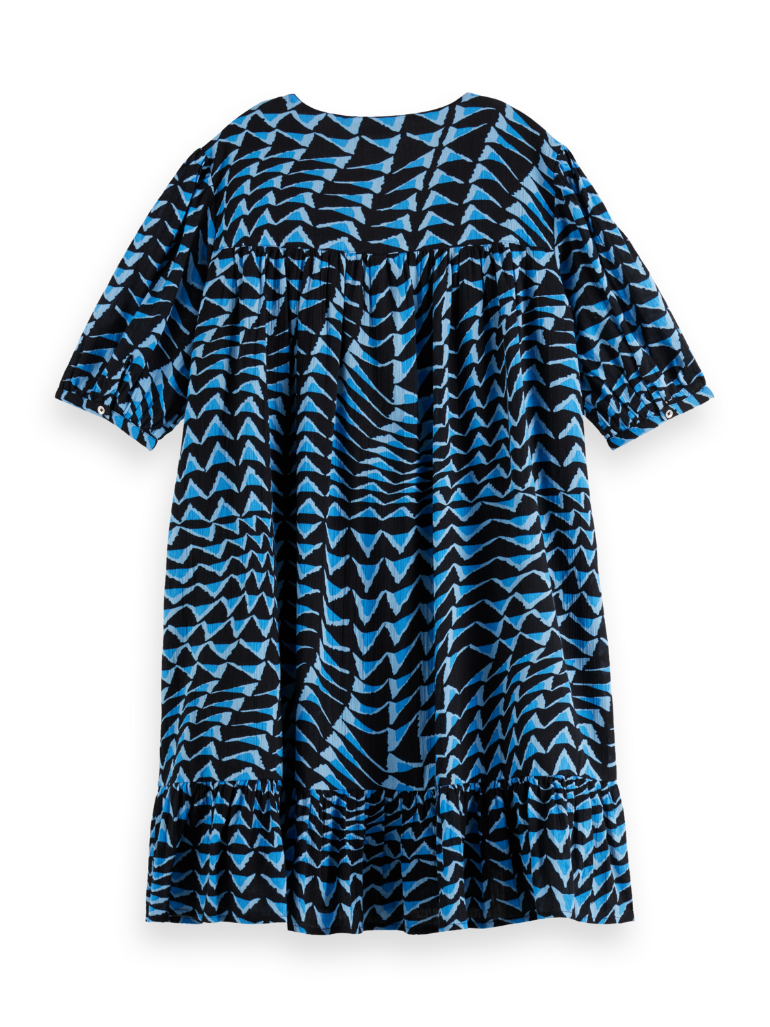 Printed Crinkle Mini Dress