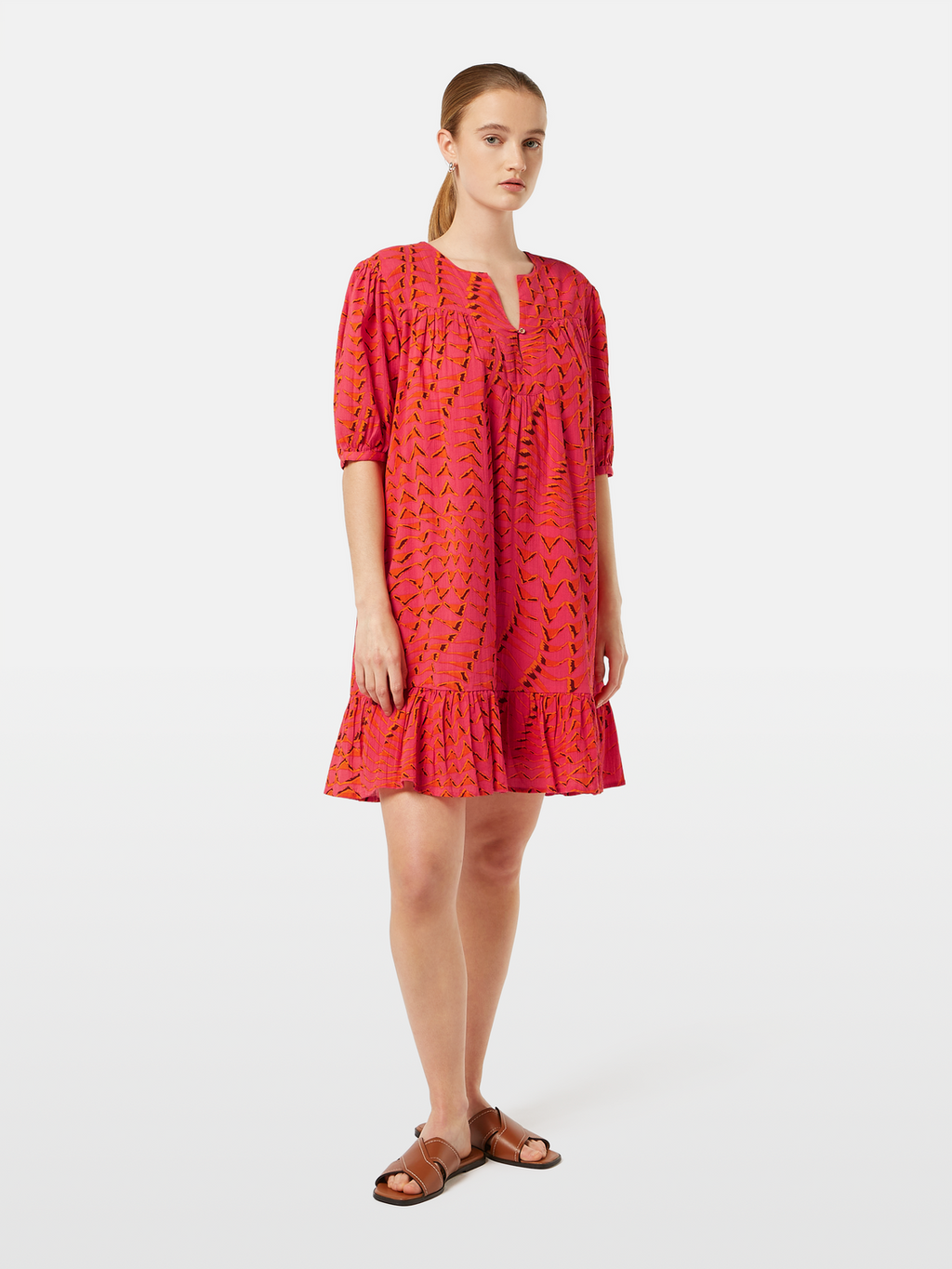 Crinkle Mini Dress