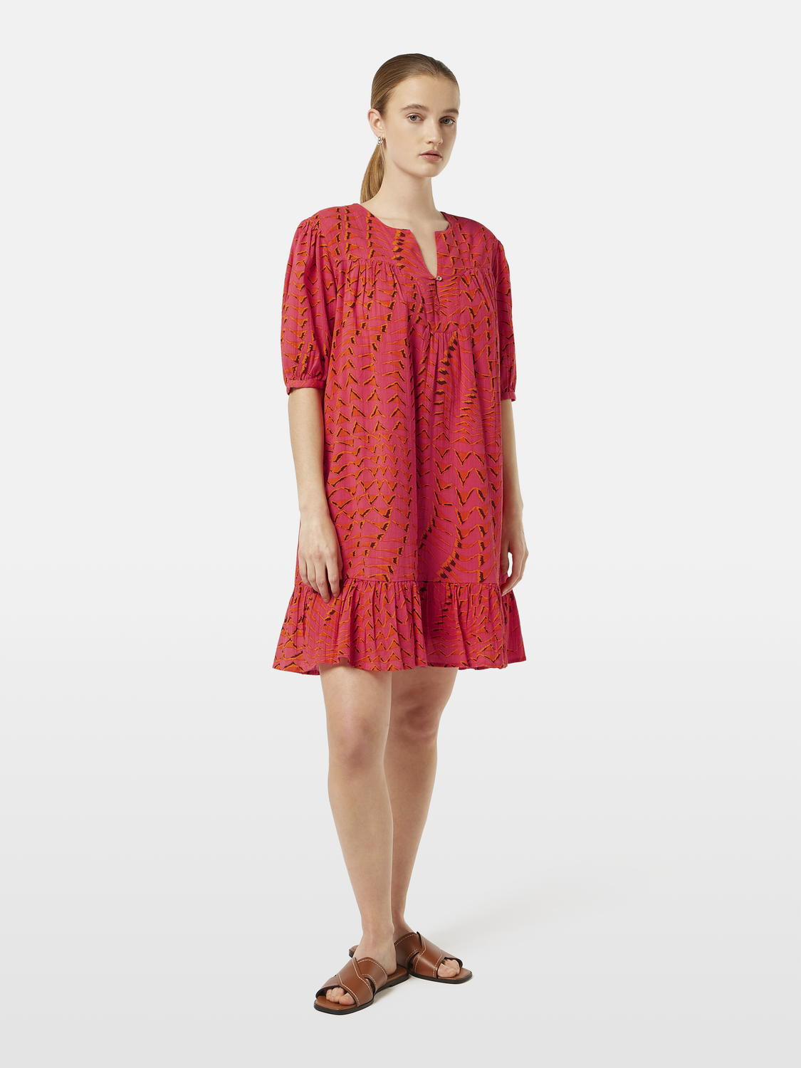 Crinkle Mini Dress