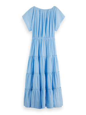 Tiered Broderie Maxi Dress