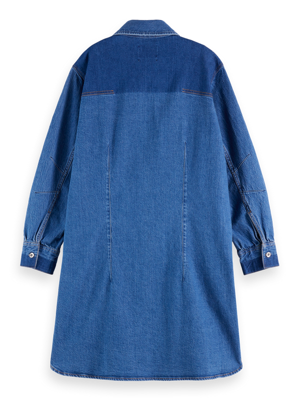 Washed Denim Mini Shirtdress — Art From The Heart