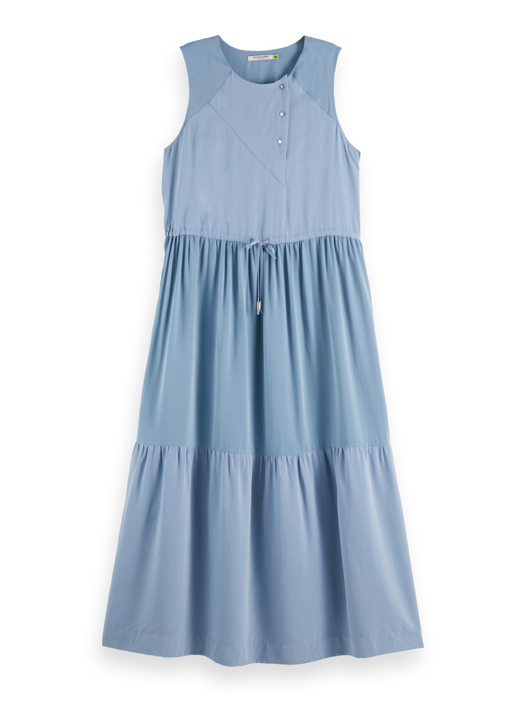 Robe midi à taille froncée
