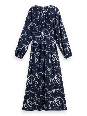 Midi Wrap Dress With Key Hole