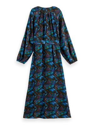 Midi Wrap Dress With Key Hole