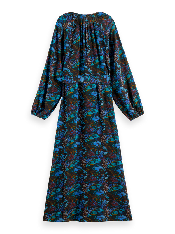 Midi Wrap Dress With Key Hole