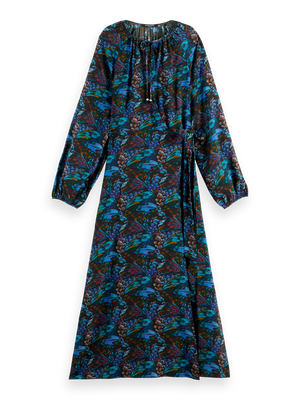 Midi Wrap Dress With Key Hole