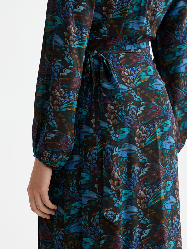 Midi Wrap Dress With Key Hole