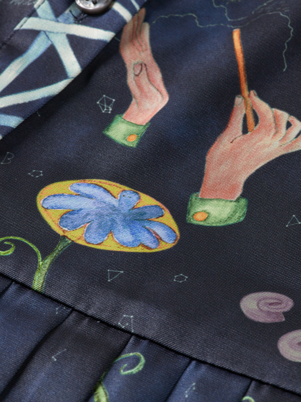 Gürtelhemd-Midikleid mit Plisseesaum