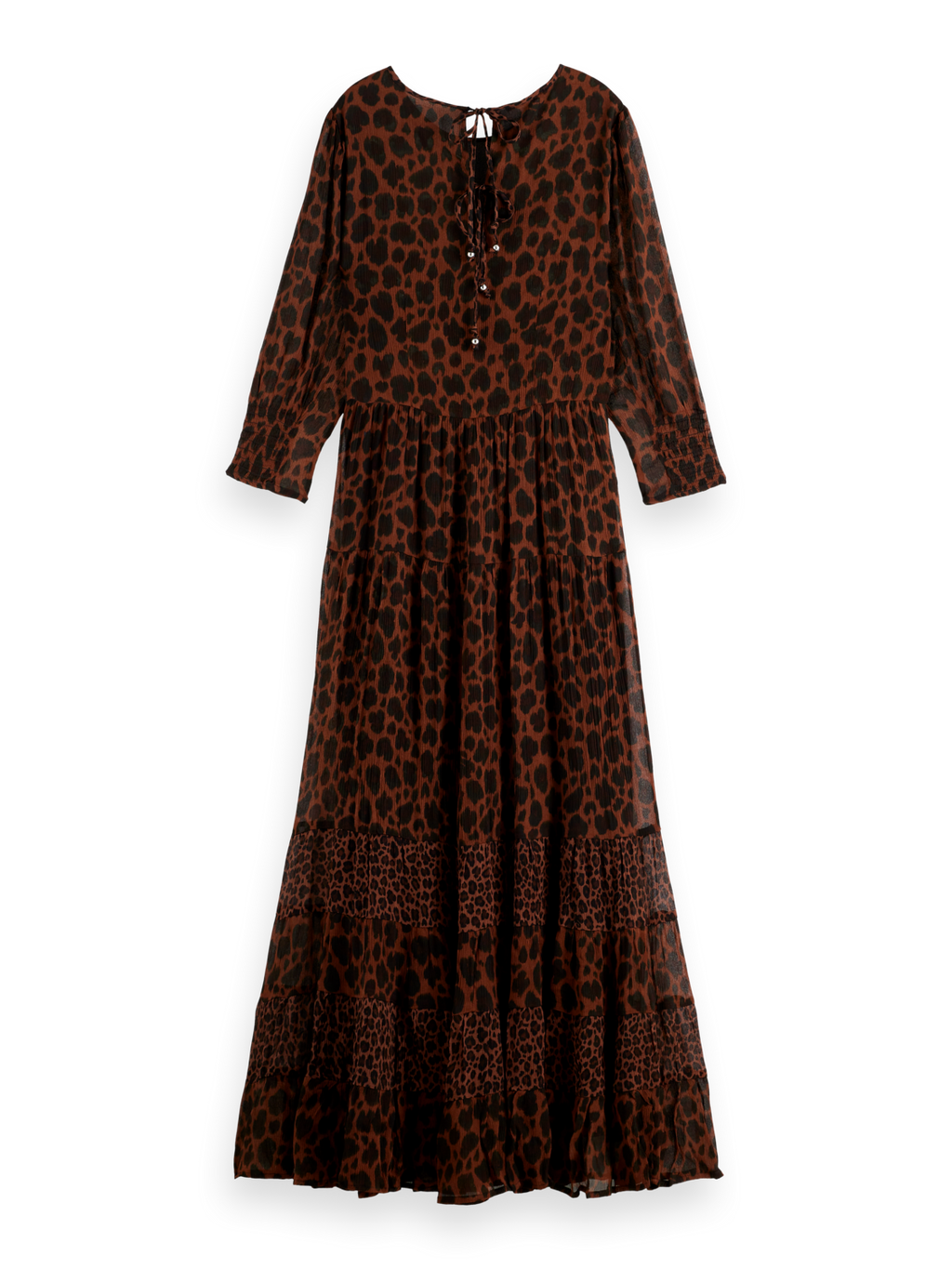 Maxi Dress With Panels And Tied Back
