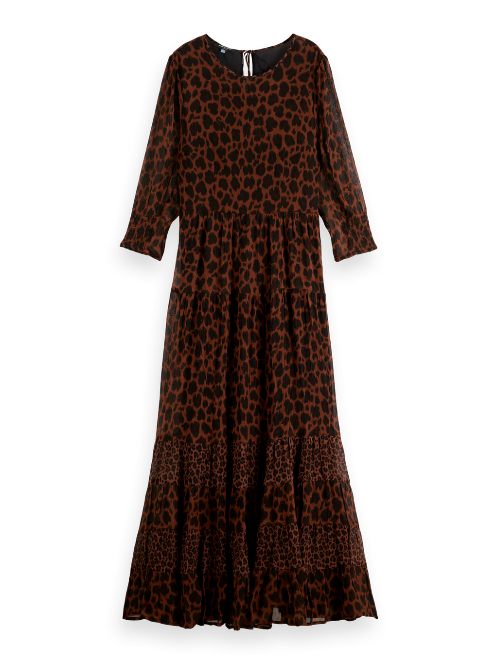 Maxi Dress With Panels And Tied Back