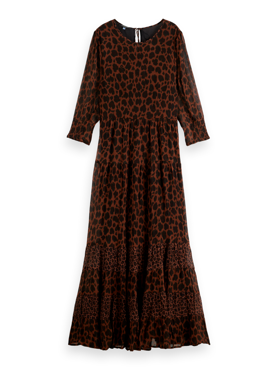 Maxi Dress With Panels And Tied Back