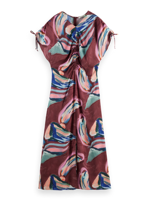 Drawstring maxi dress