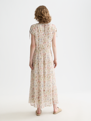 Gathered With Ties Midi Dress