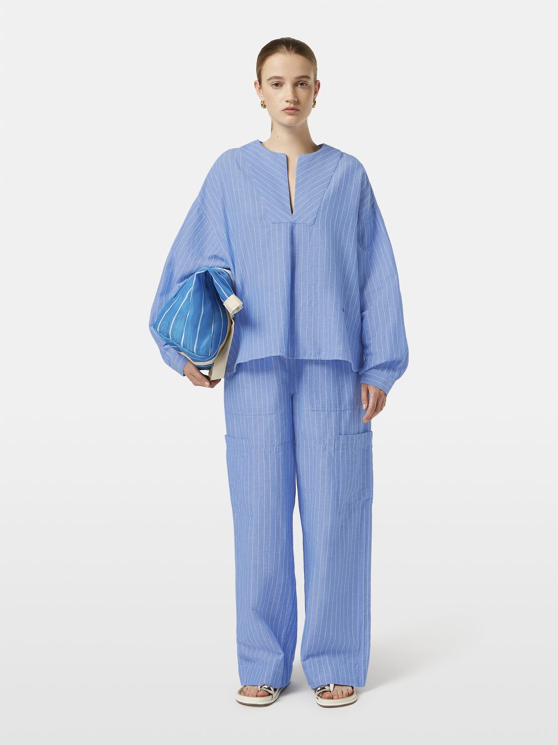Noa High-Rise Wide-Leg Cargo Pant