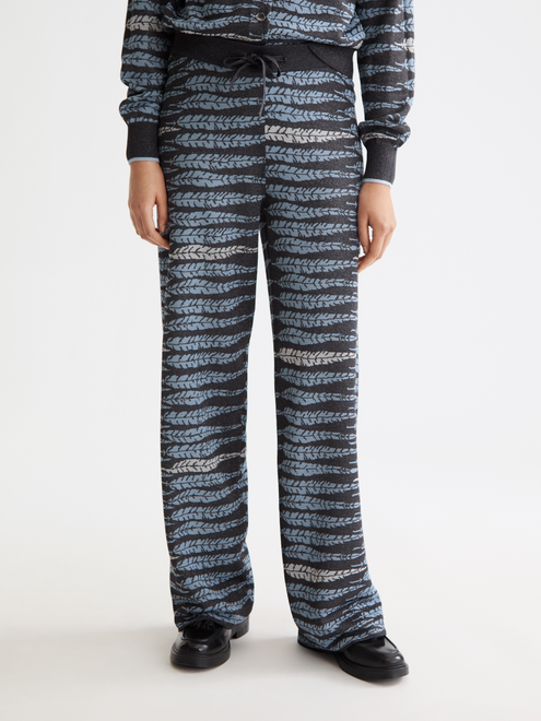 Pantalon jacquard lurex