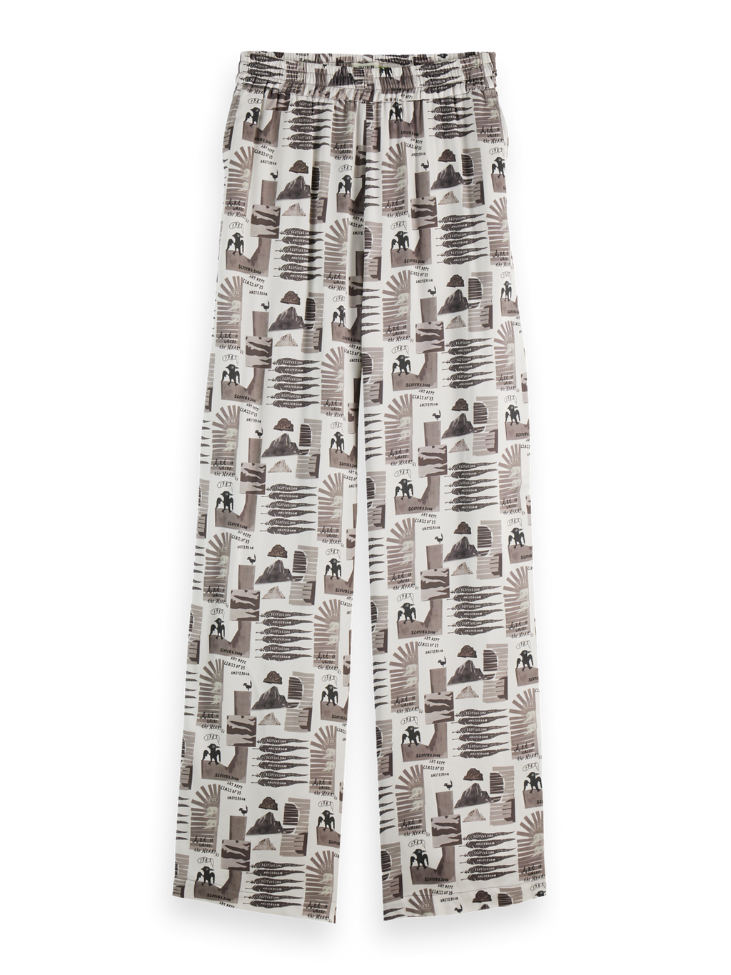 Gia - Mid Rise Wide Leg Elasticated Trousers