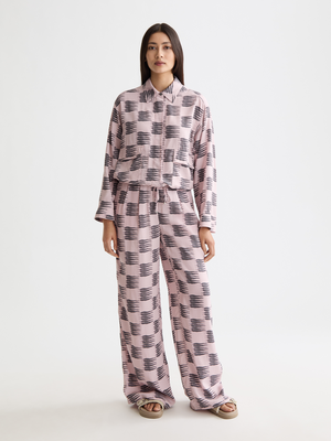 Eleni - High Rise Wide Leg Pajama Pants