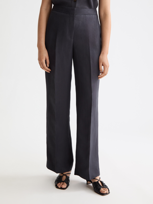 Edie - Pantalon fluide taille haute à jambes larges