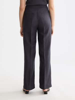 Edie - Pantalon fluide taille haute à jambes larges