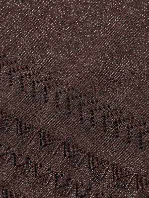 Metallic Pointelle Knitted Trouser