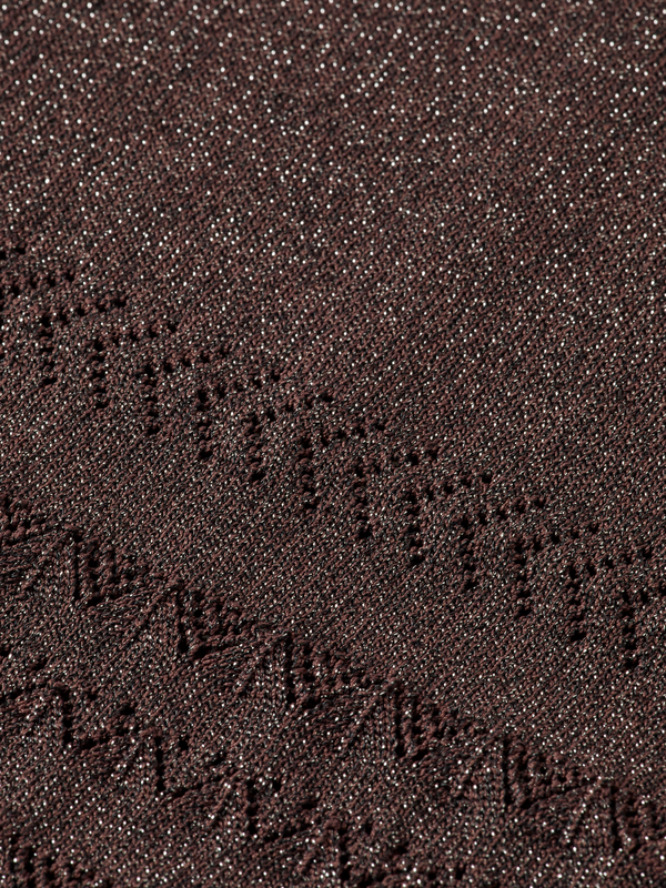 Metallic Pointelle Knitted Trouser