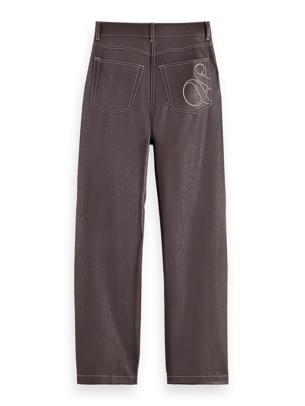 Aurora Faux Leather High Rise Straight Leg Pant