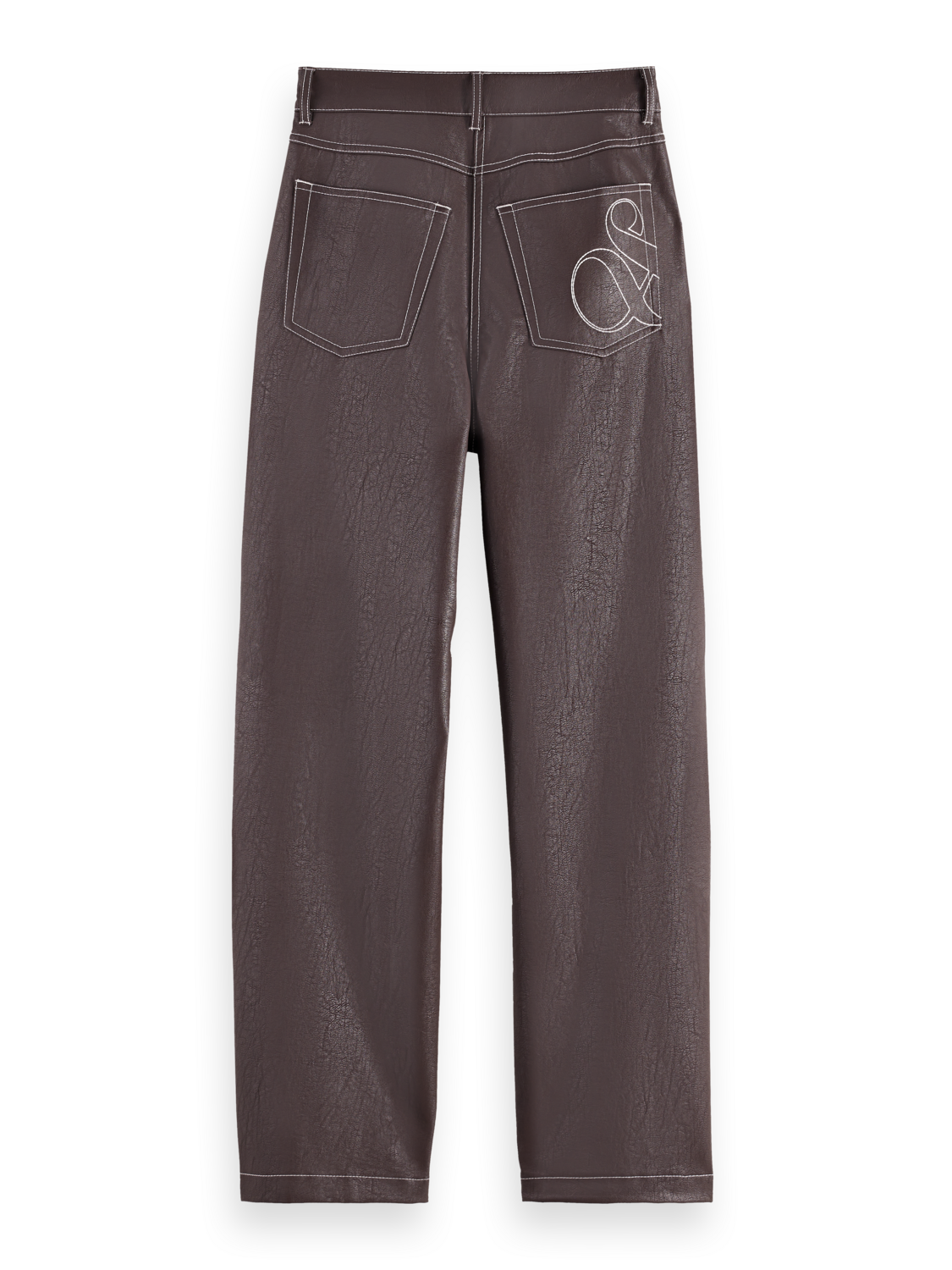Aurora Faux Leather High Rise Straight Leg Pant