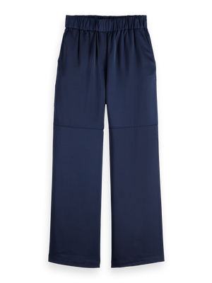 Noa - high rise wide leg pull on satin pant