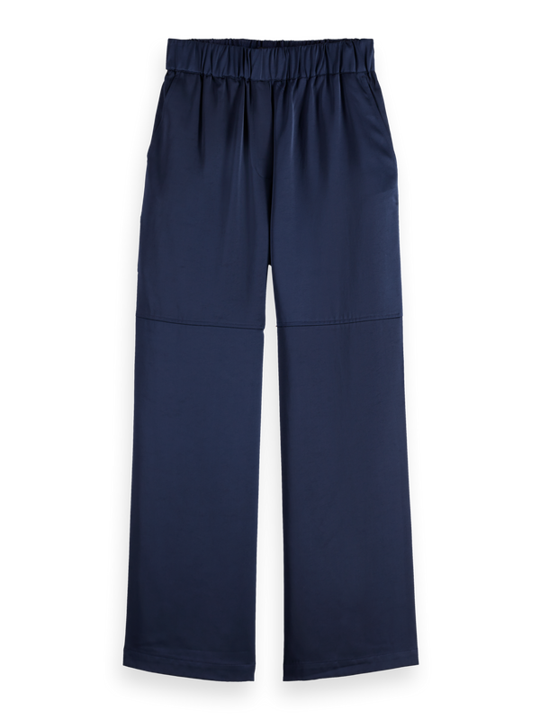 Noa - high rise wide leg pull on satin pant