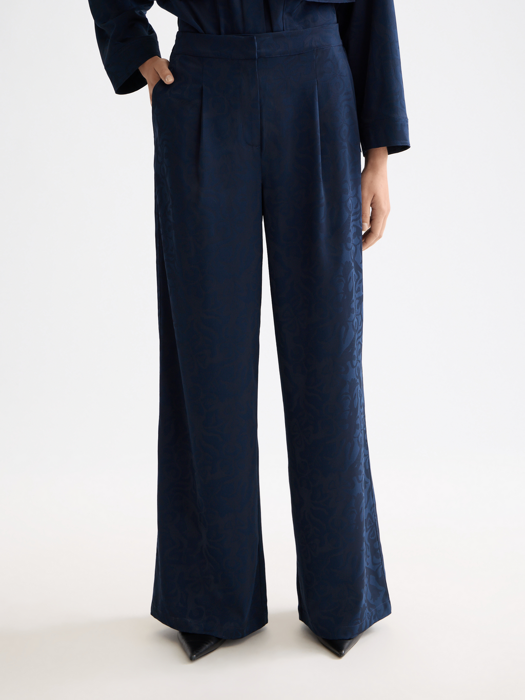 Eleni - High Rise Wide Leg Pyjama Pants