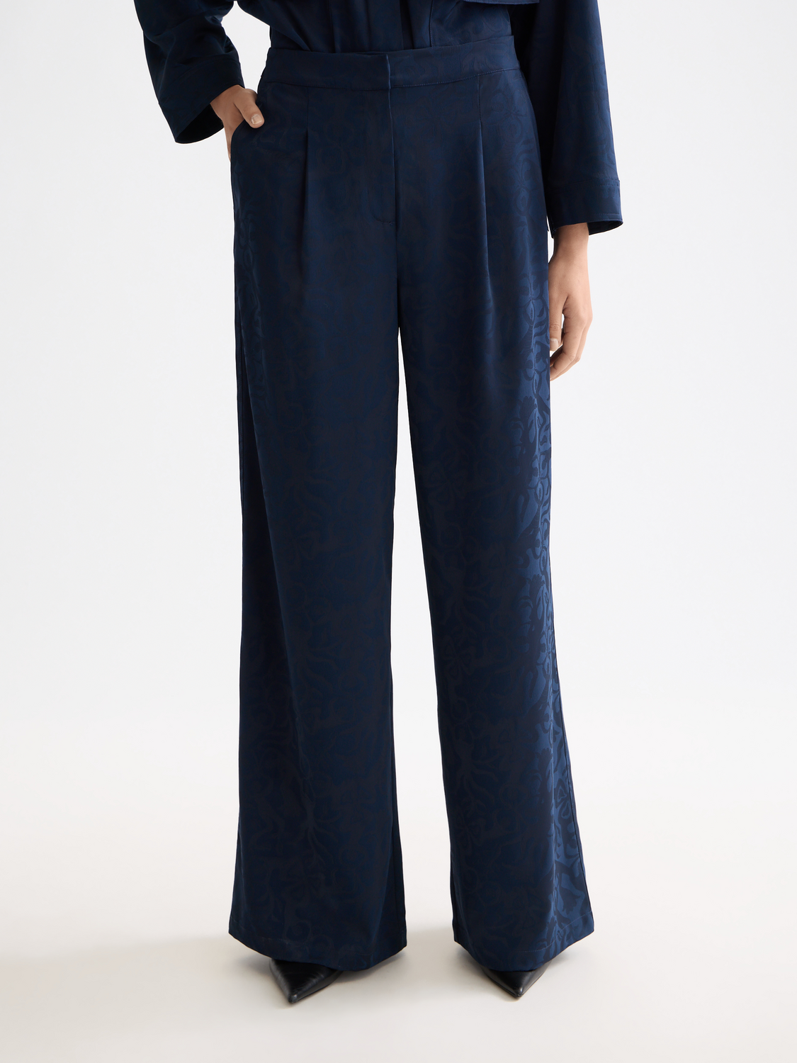 Eleni - High Rise Wide Leg Pyjama Pants
