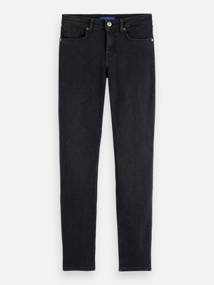 Essentials —  Bohemienne Mid Rise Skinny Jeans - Black Coast