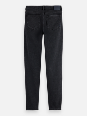 Essentials —  Bohemienne Mid Rise Skinny Jeans - Black Coast