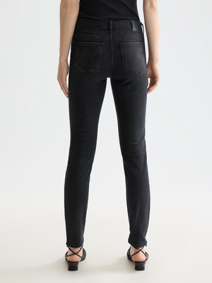 Essentials —  Bohemienne Mid Rise Skinny Jeans - Black Coast