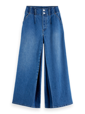 The Wave Custom Cropped Wide Leg Jeans — Kunst von Herzen