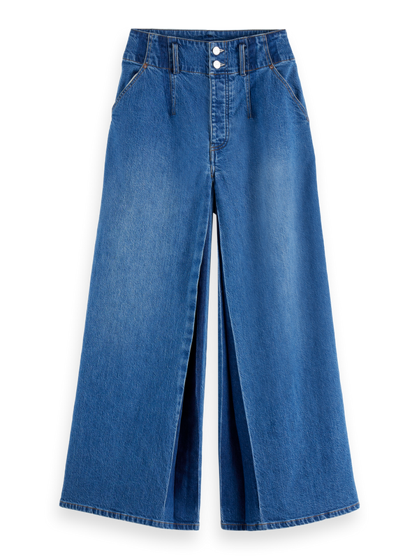 The Wave Custom Cropped Wide Leg Jeans — Kunst von Herzen