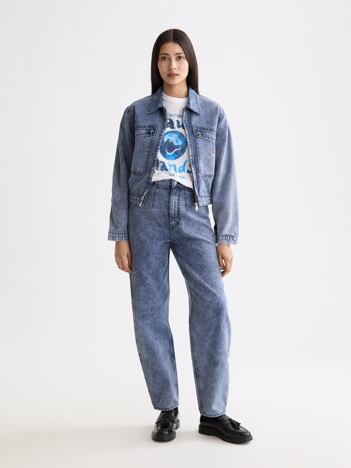 The Tide Longer Inseam Balloon Jeans In Mountain Dyed Canvas