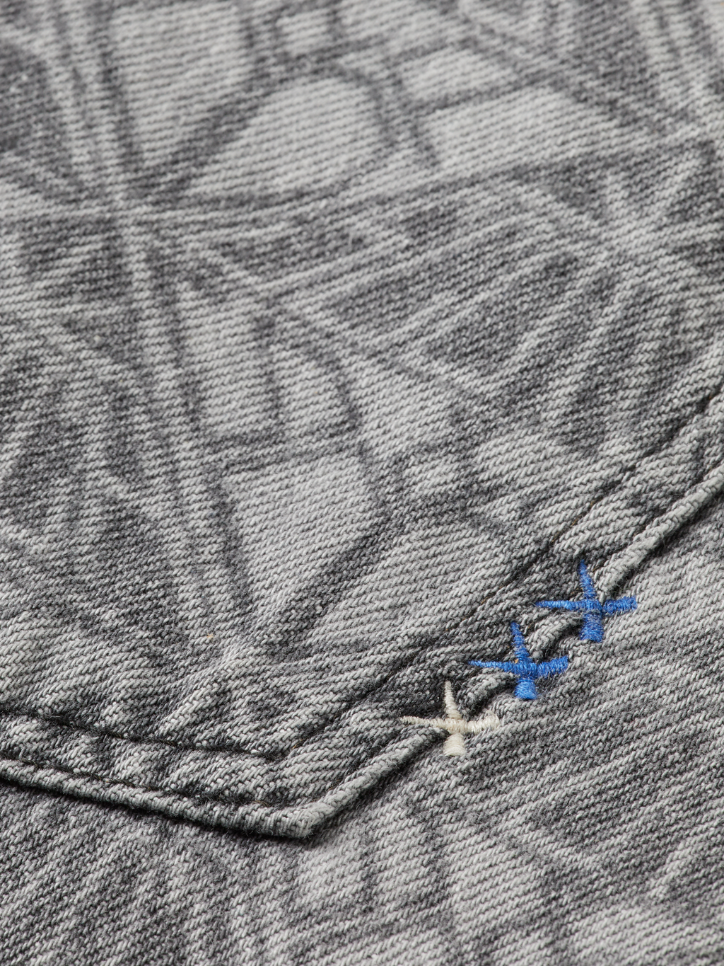 The Wave Wide Jeans — Monogram Black