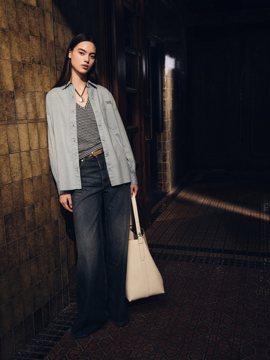Garment Dyed Oxford Oversized-Fit Shirt